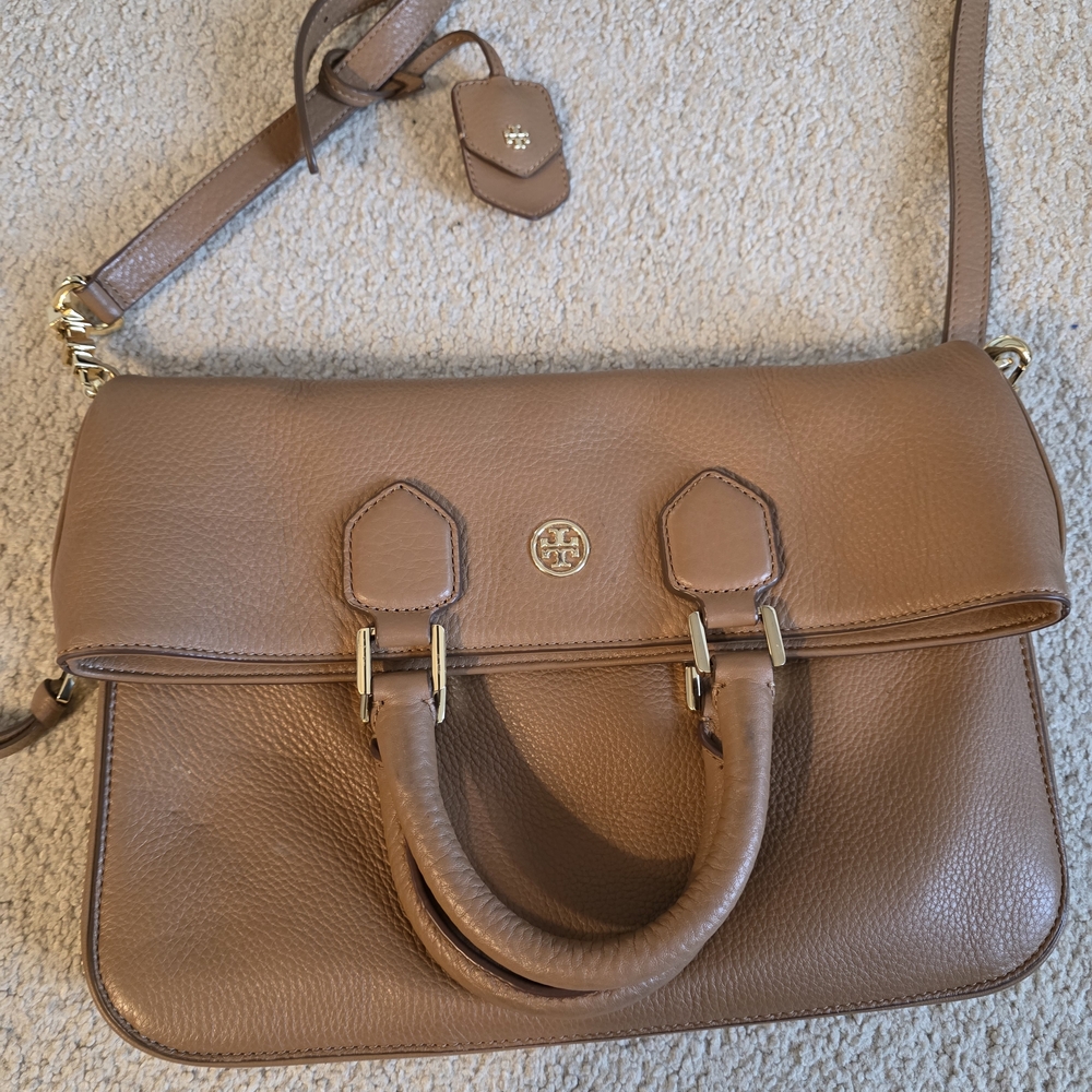 Tory Burch Brown Leather Crossbody Satchel